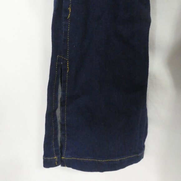 DYNAMITE | size 7 | Dark Blue Denim | Slit Bottoms | Made In Canada - Picture 8 of 16